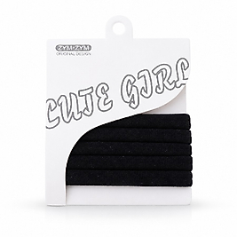 Siyah Basic Saç Lastiği 5'lı Set – Günlük Kullanım