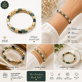 💎 Renkli Taş Detaylı Lastikli Bileklik – Şık & Modern Tasarım