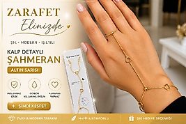 Kalp Detaylı Şahmeran Bileklik – Altın Sarısı