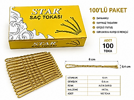 100'lü Siyah Metal Tel Toka – Dayanıklı Kaymaz Saç Tokası