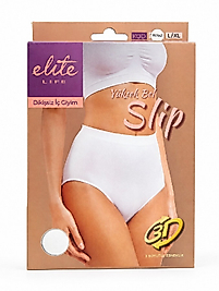 🤍 Beyaz
Elite Life Yüksek Bel Slip Külot Beyaz Dikişsiz Esnek Konforlu İç Giyim